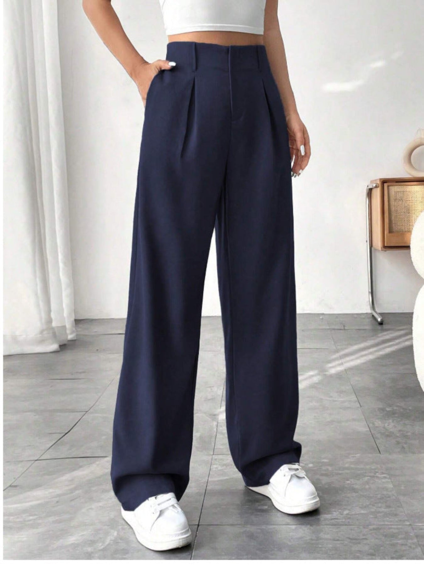 Belisima | Pleated Wide Leg Trousers