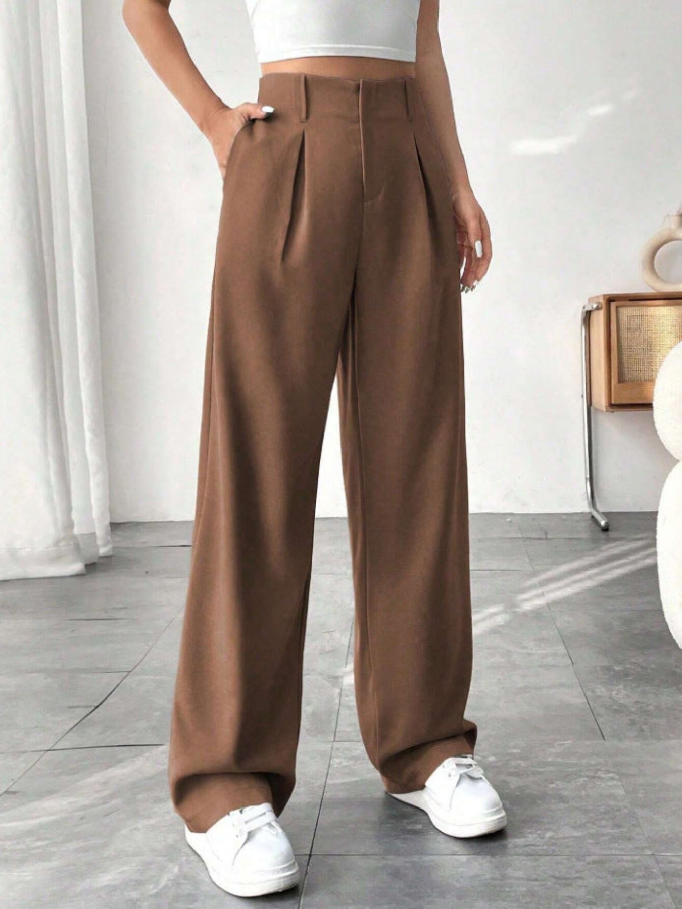 Belisima | Pleated Wide Leg Trousers