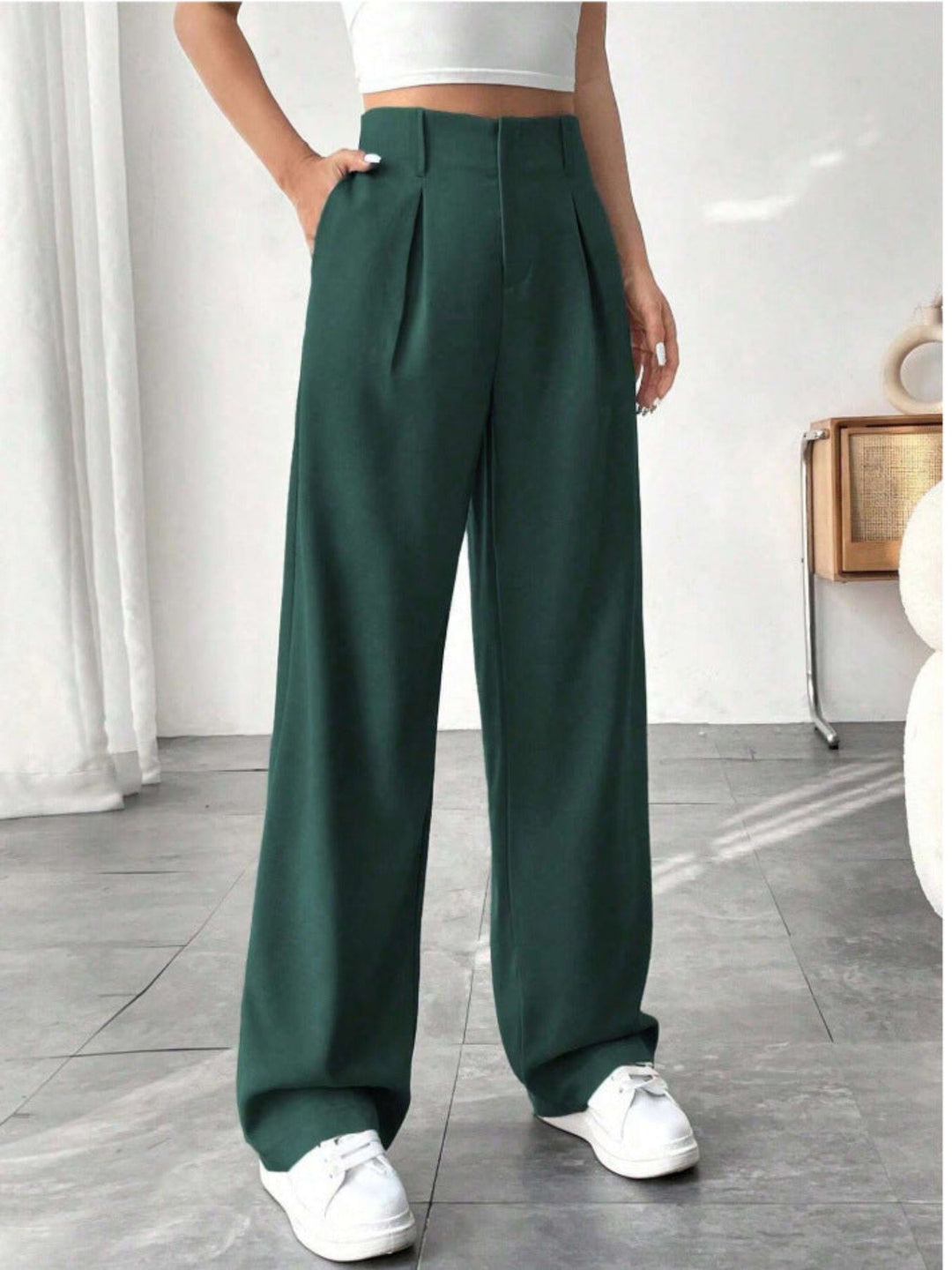 Belisima | Pleated Wide Leg Trousers