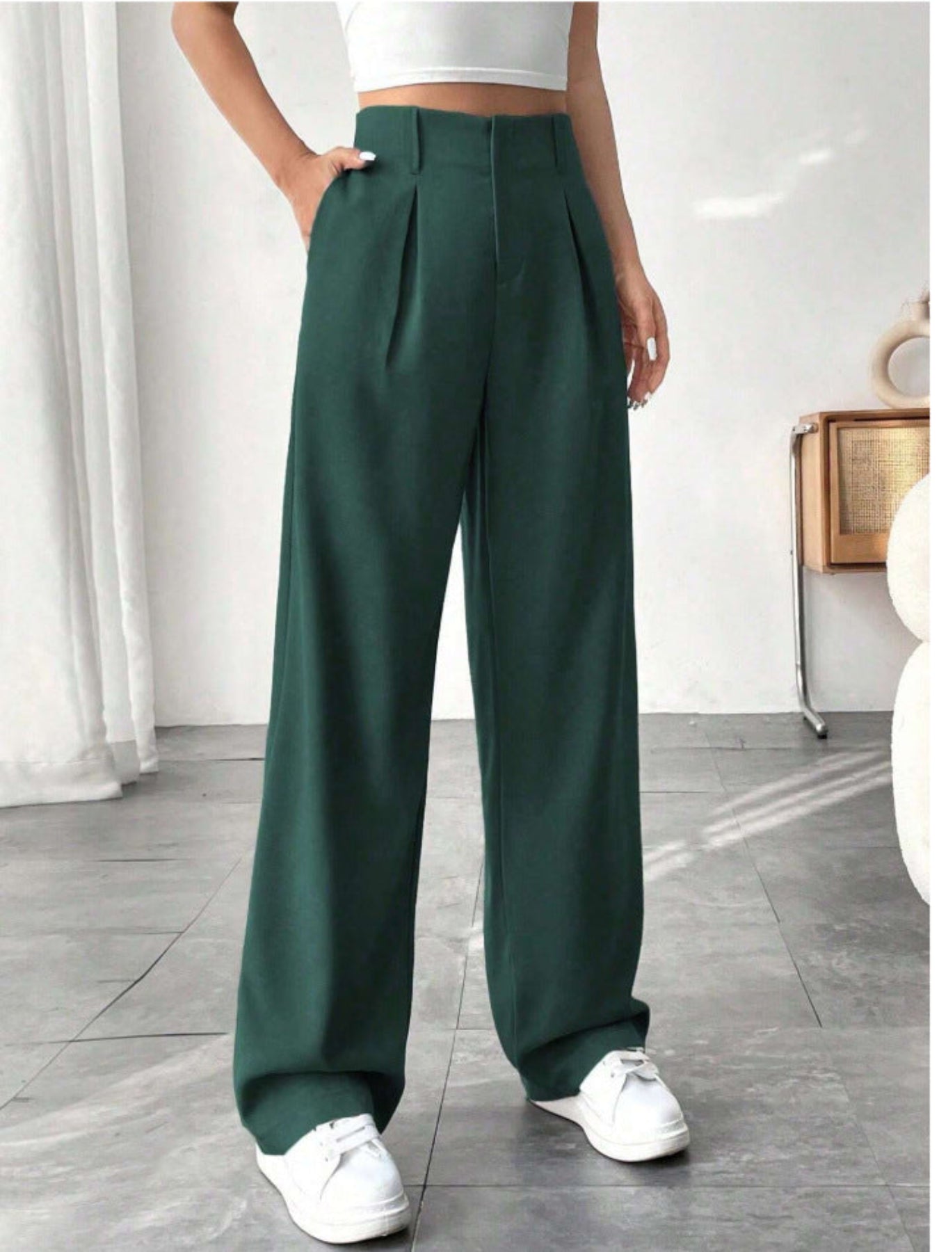 Belisima | Pleated Wide Leg Trousers
