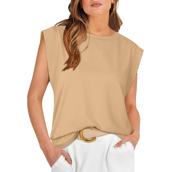 Linda |  Comfy Loose Fit Crew Neck Summer Top