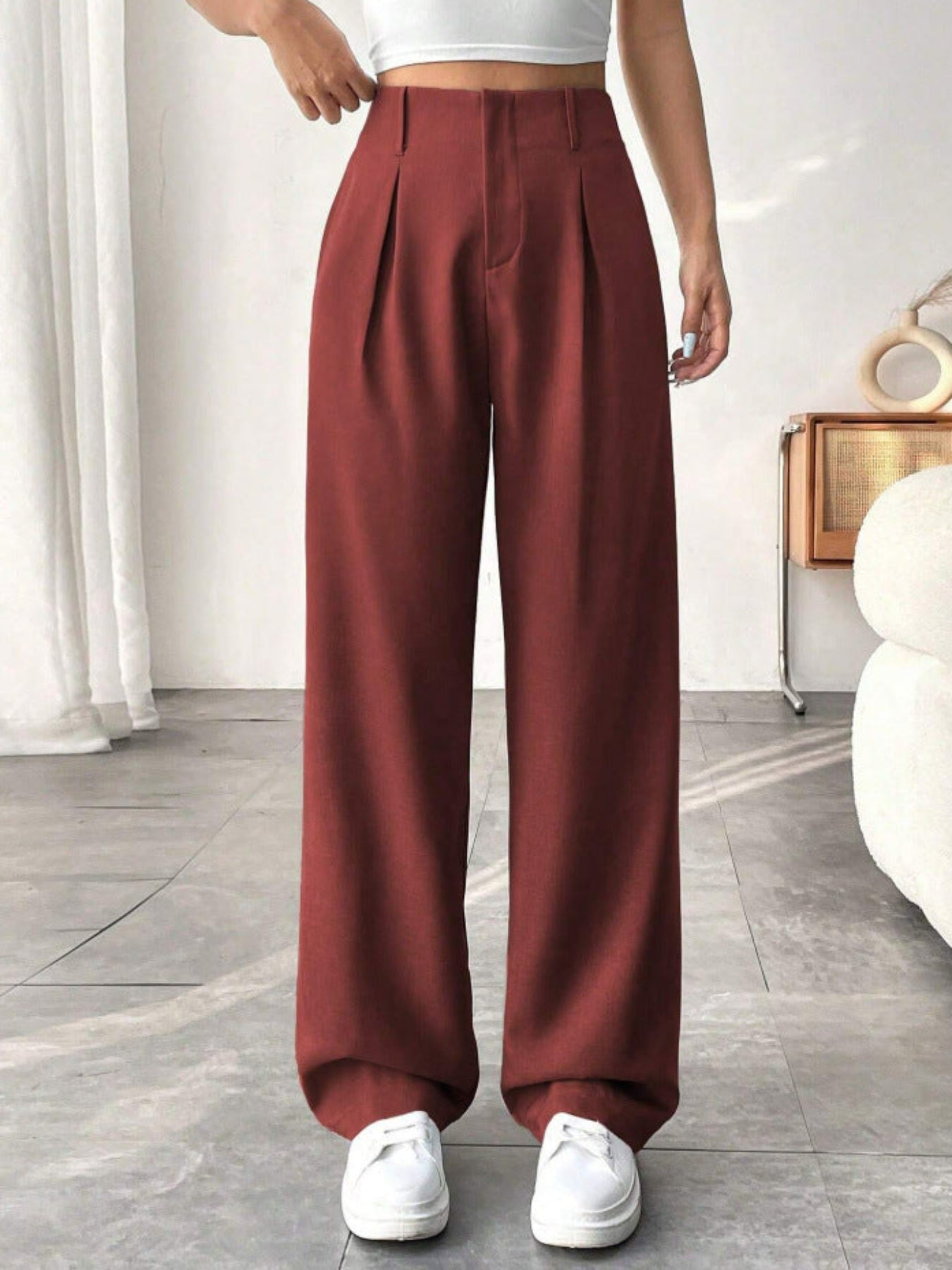 Belisima | Pleated Wide Leg Trousers
