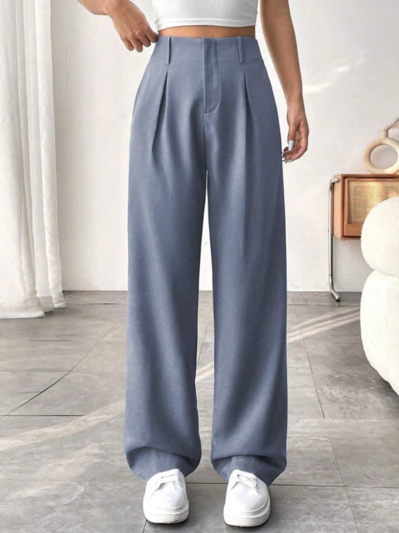 Belisima | Pleated Wide Leg Trousers