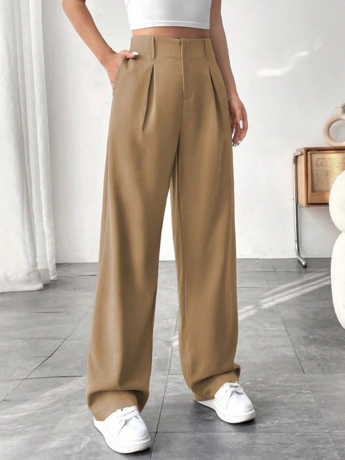 Belisima | Pleated Wide Leg Trousers