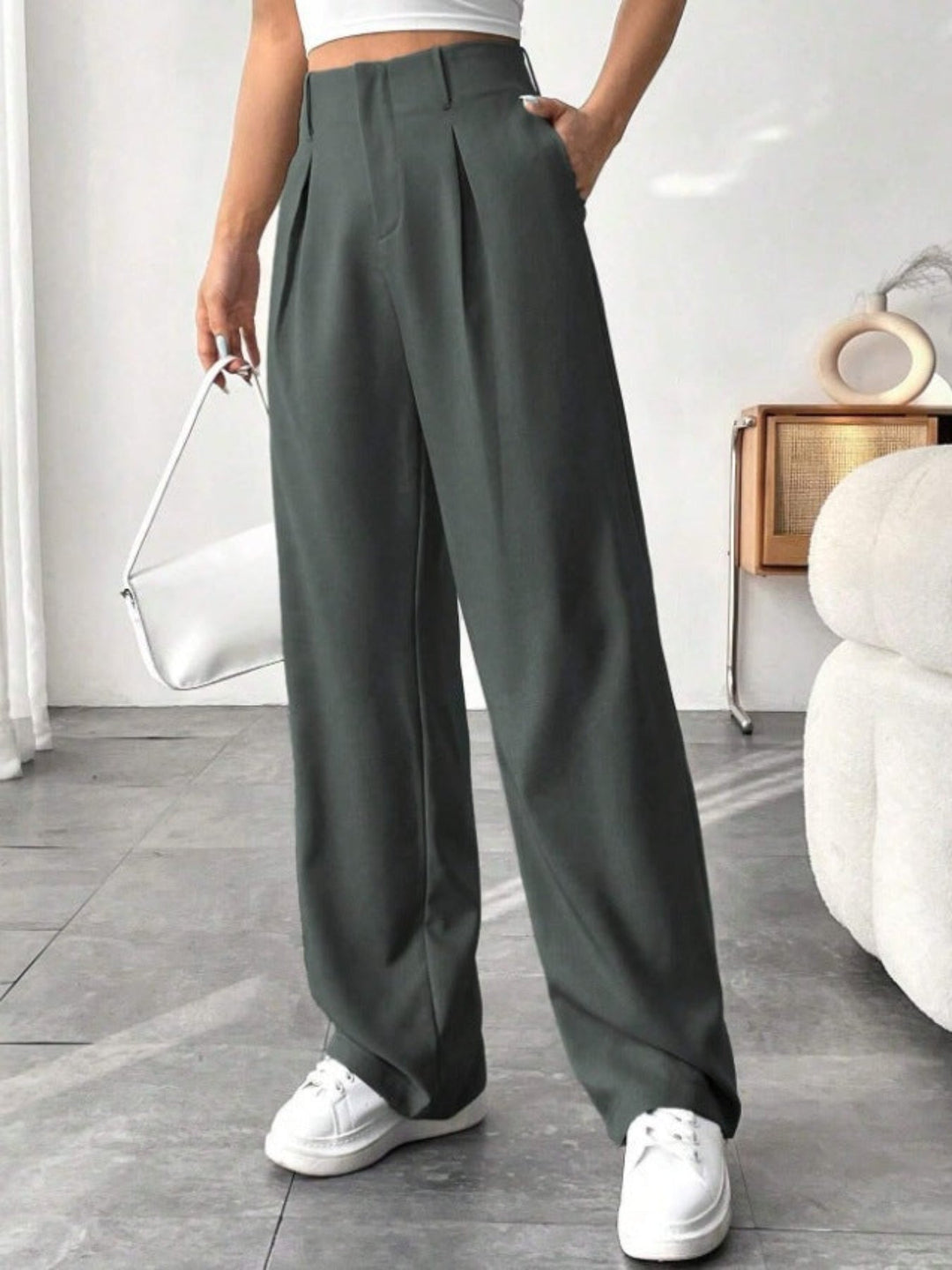 Belisima | Pleated Wide Leg Trousers