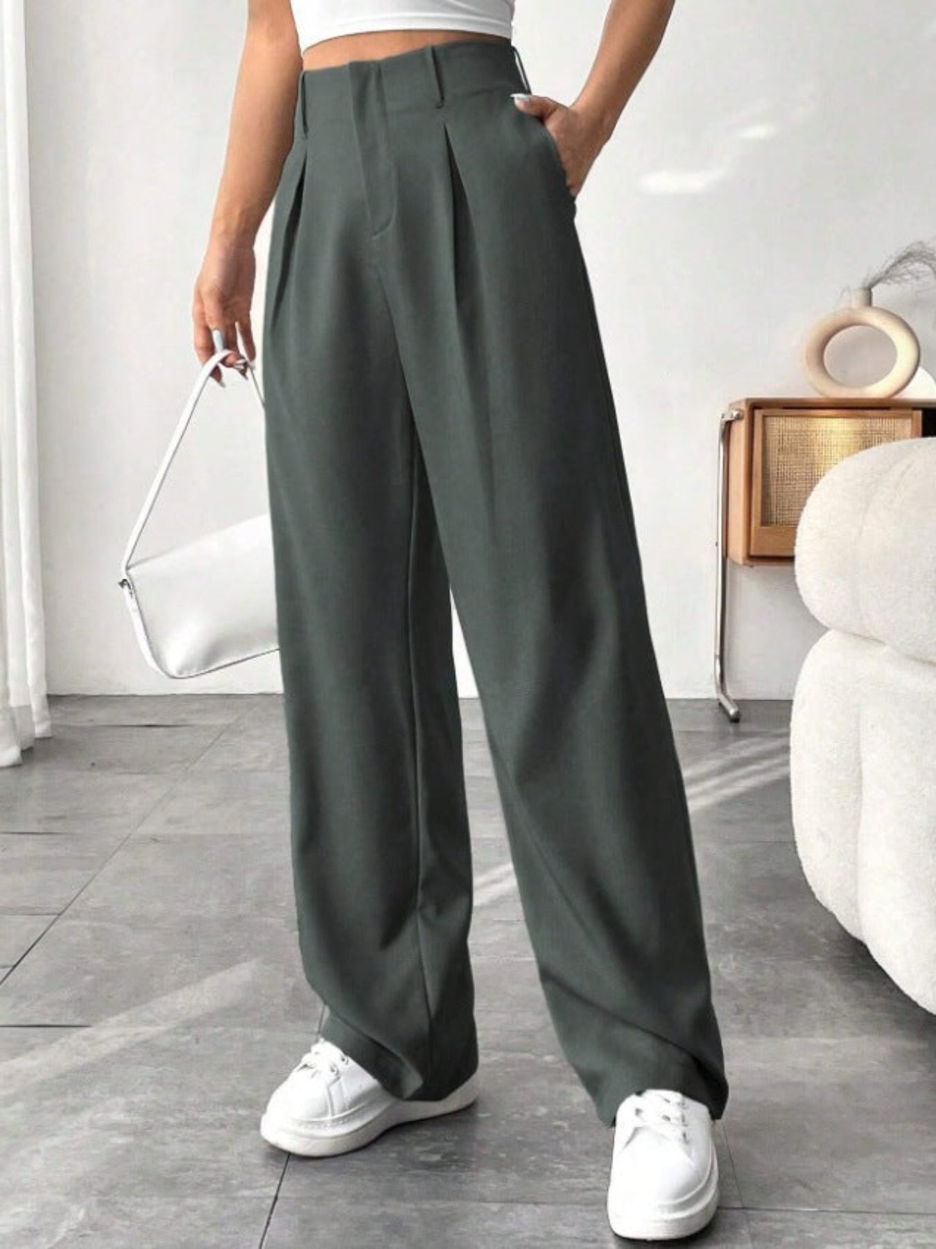 Belisima | Pleated Wide Leg Trousers