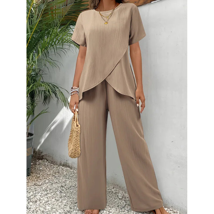 Lorrina | Wrap Front Two-Piece Set