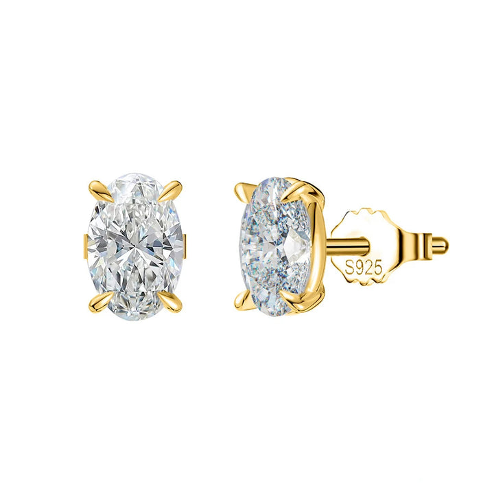 Brillante | Oval Moissanite Stud Earrings