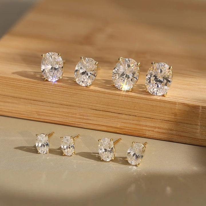Brillante | Oval Moissanite Stud Earrings