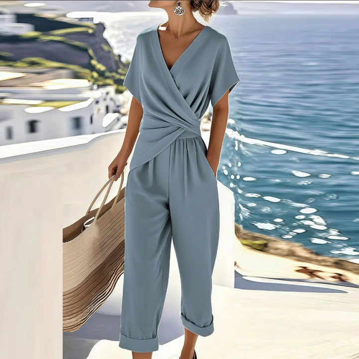Eleanor — Crossover Wrap Jumpsuit