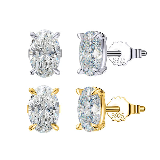 Brillante | Oval Moissanite Stud Earrings