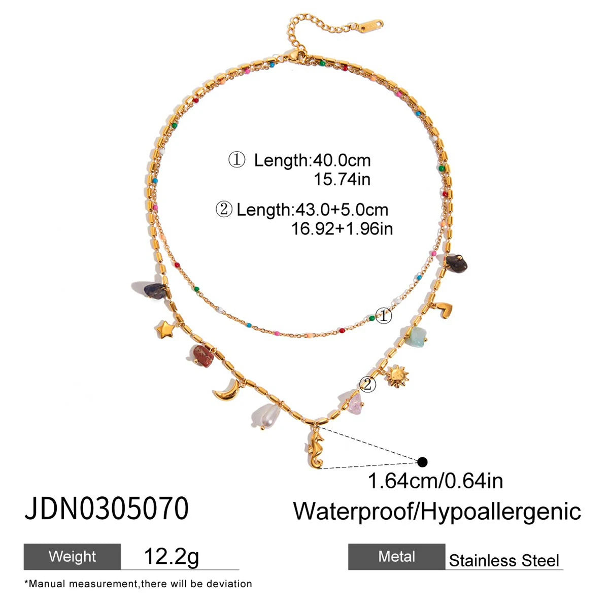Soleil | Layered Natural Stone Necklace