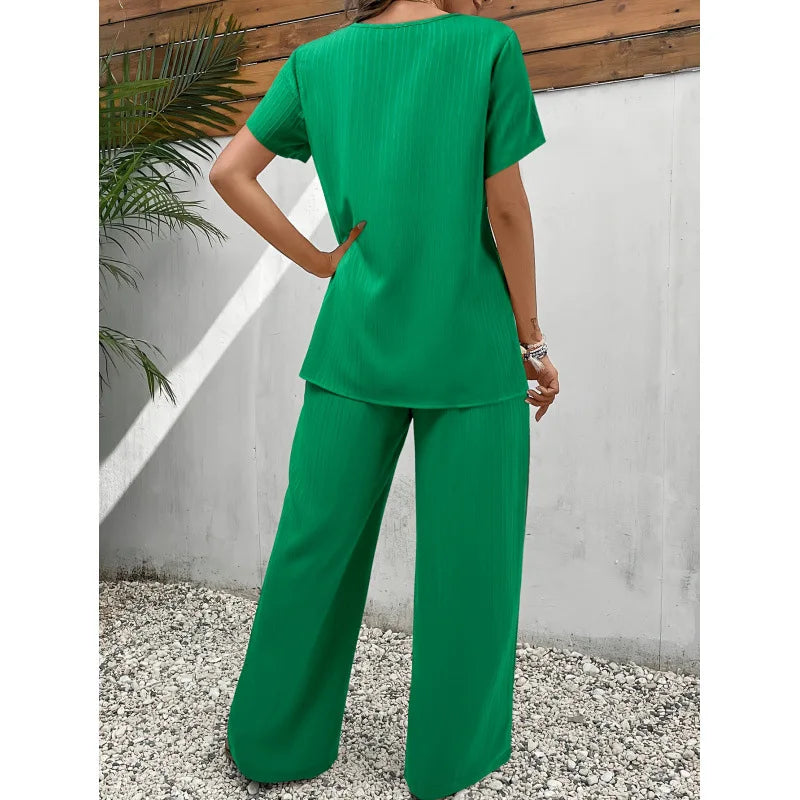 Lorrina | Wrap Front Two-Piece Set