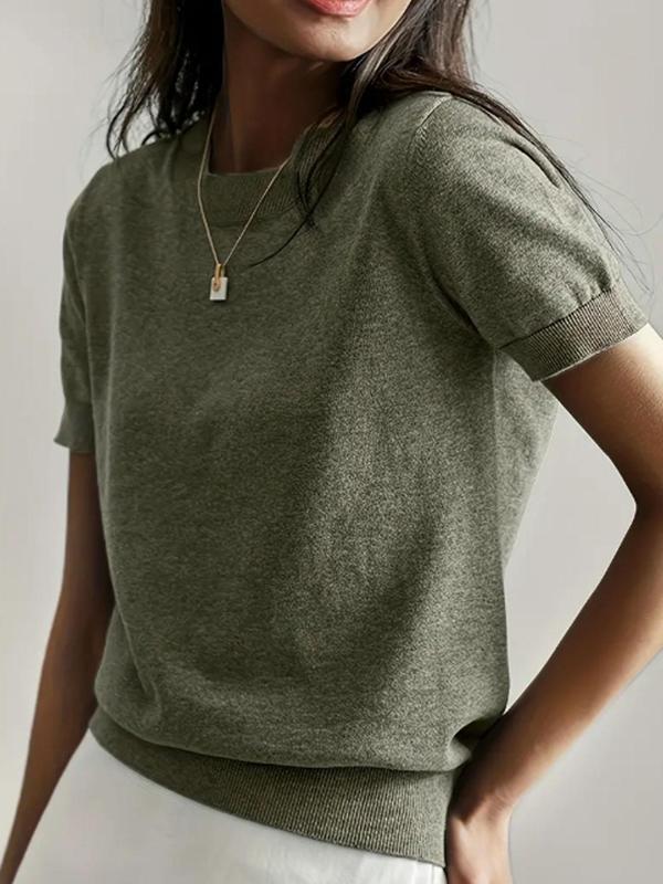Ciela | Lightweight Short Sleeve Crewneck Pullover Top