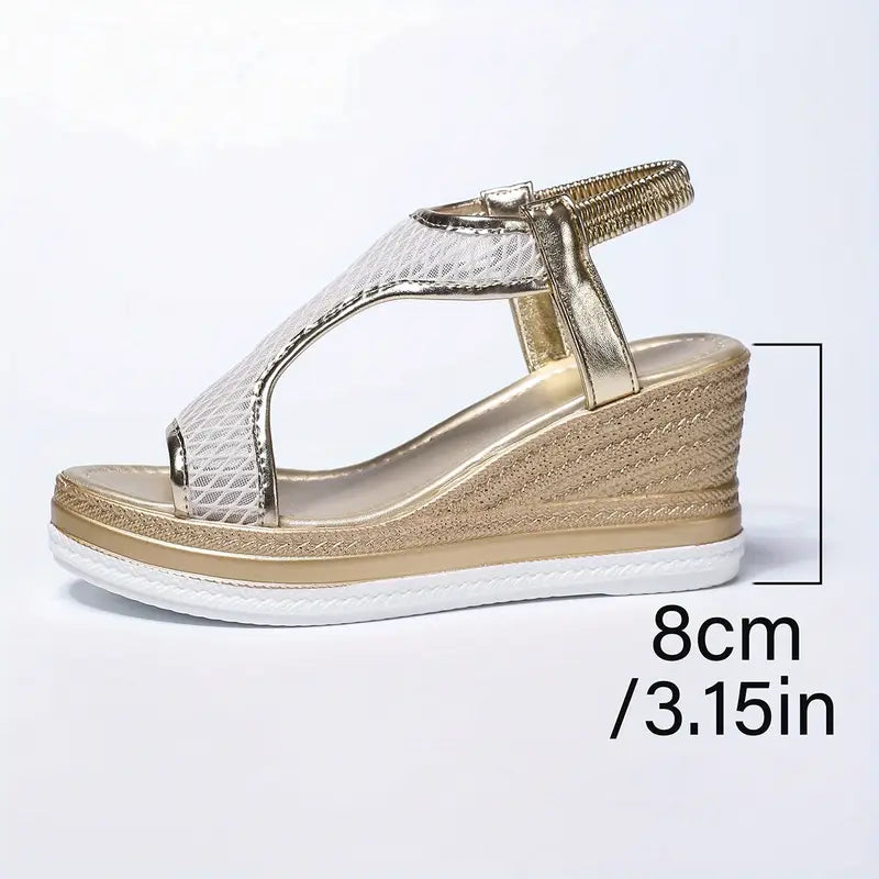 Hailey – Mesh Wedge Sandals