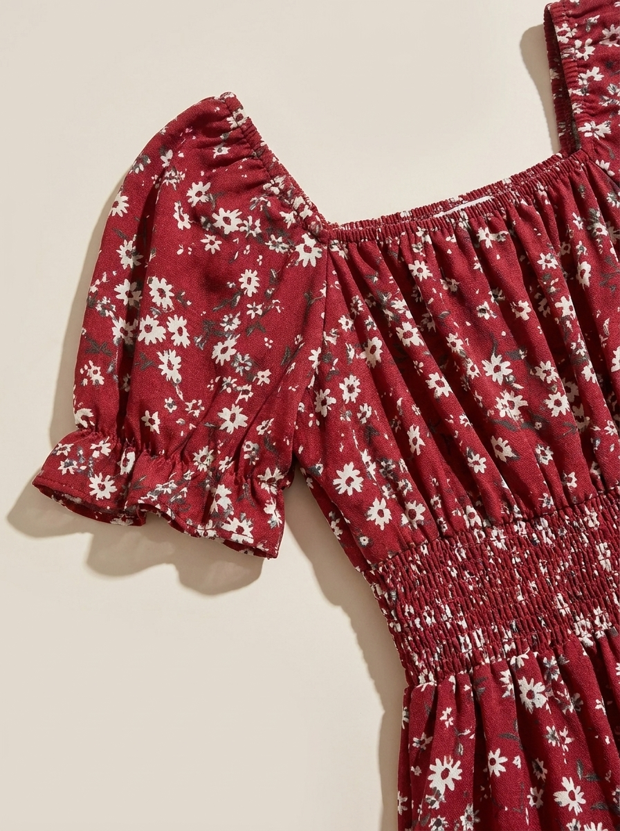 Scarlett | Smocked Floral Midi Dress