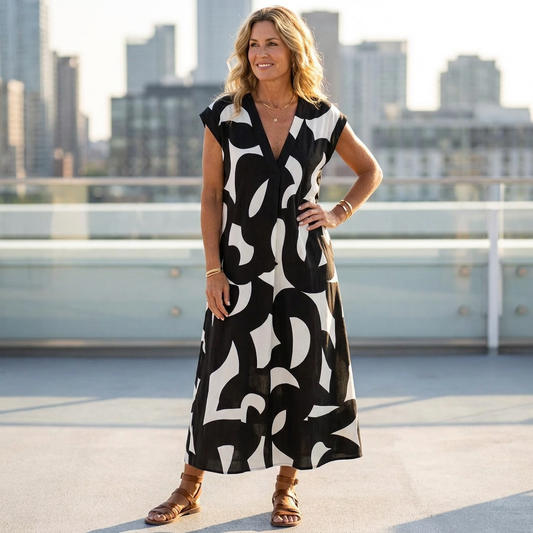 Tatiana | Bold Graphic Maxi Dress