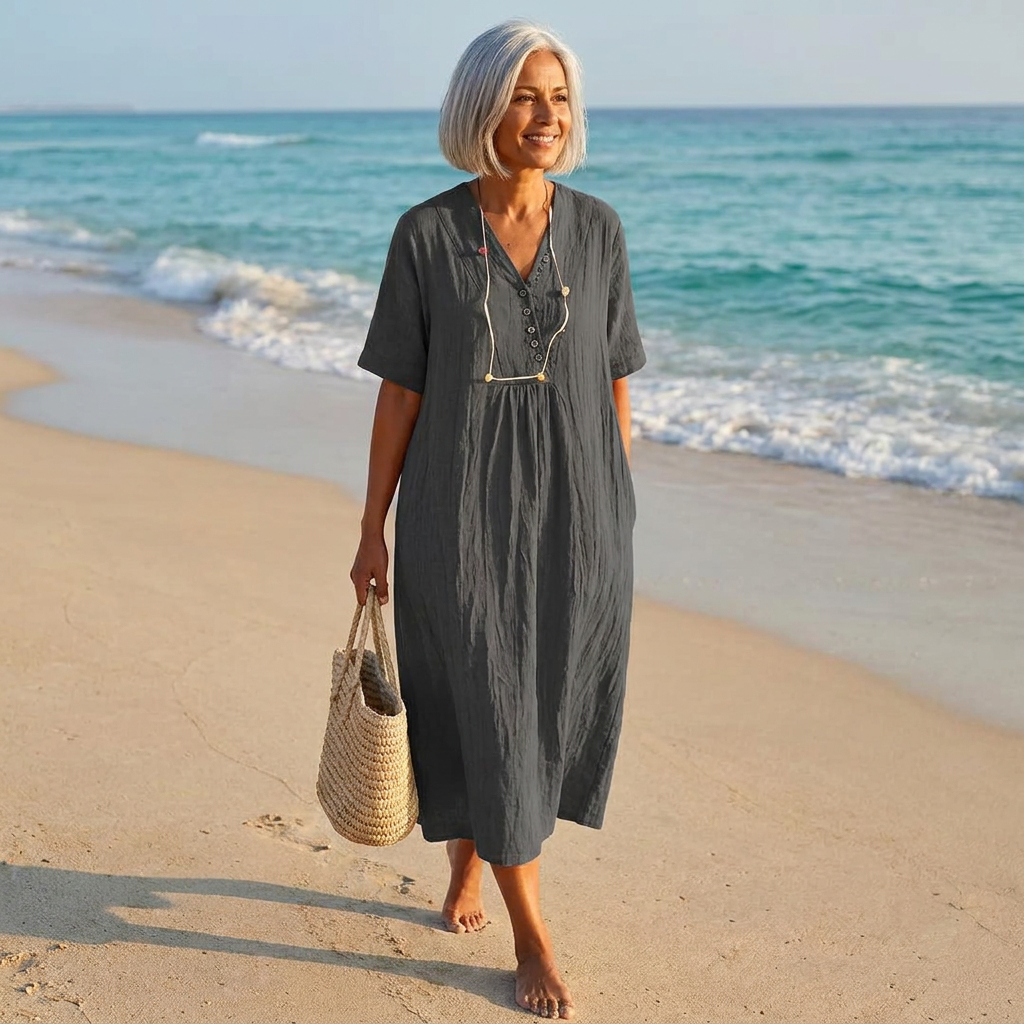 Silvana | Relaxed Linen Maxi Dress