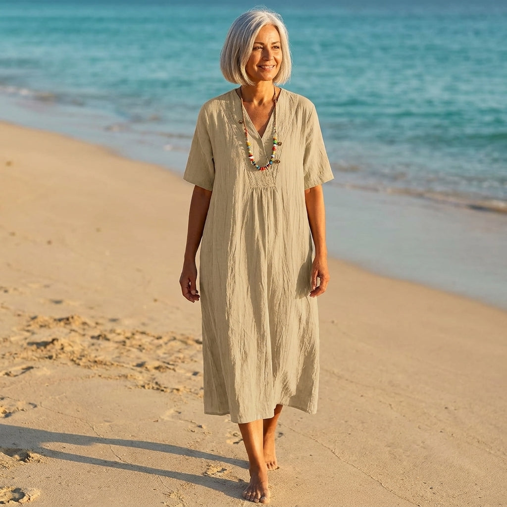 Silvana | Relaxed Linen Maxi Dress