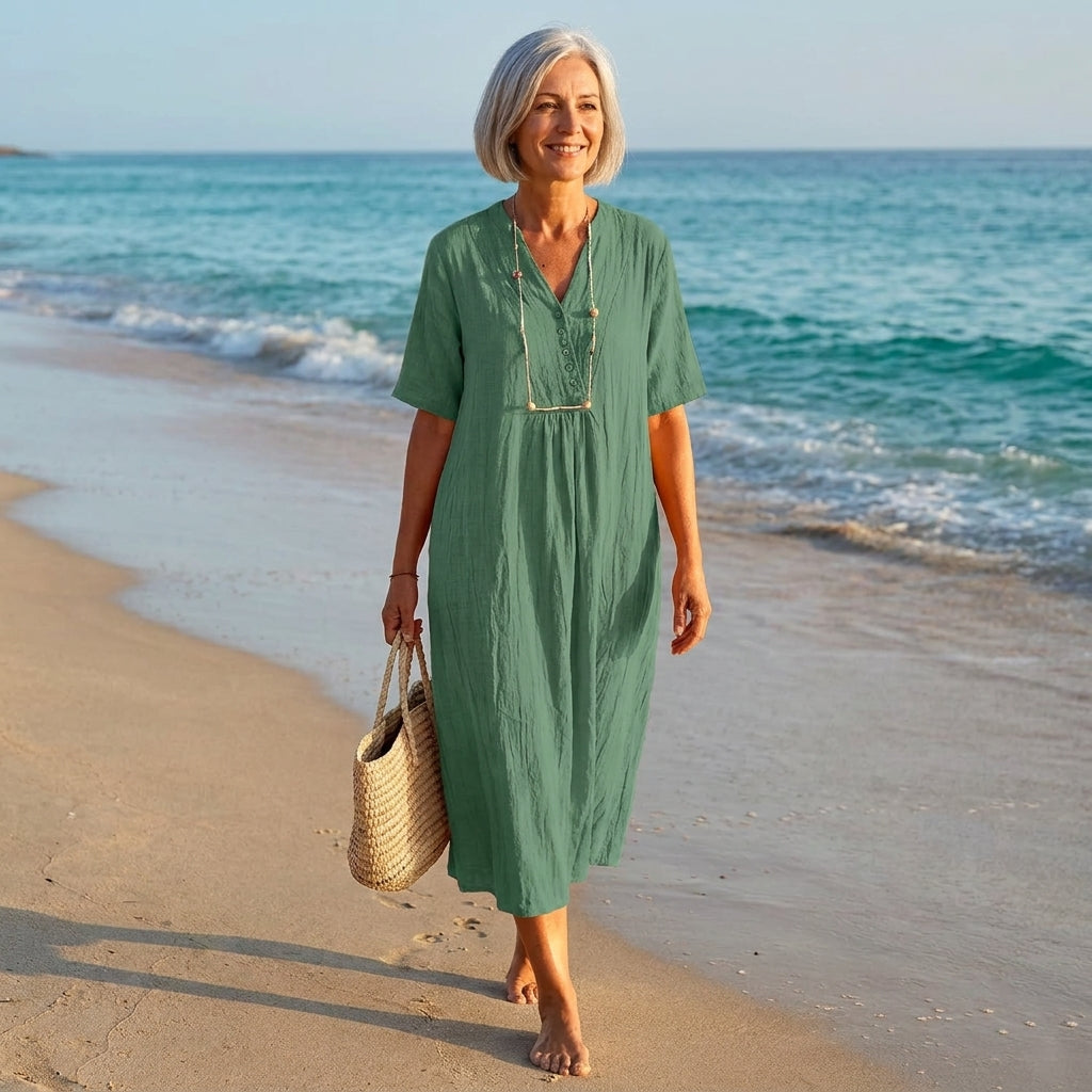 Silvana | Relaxed Linen Maxi Dress
