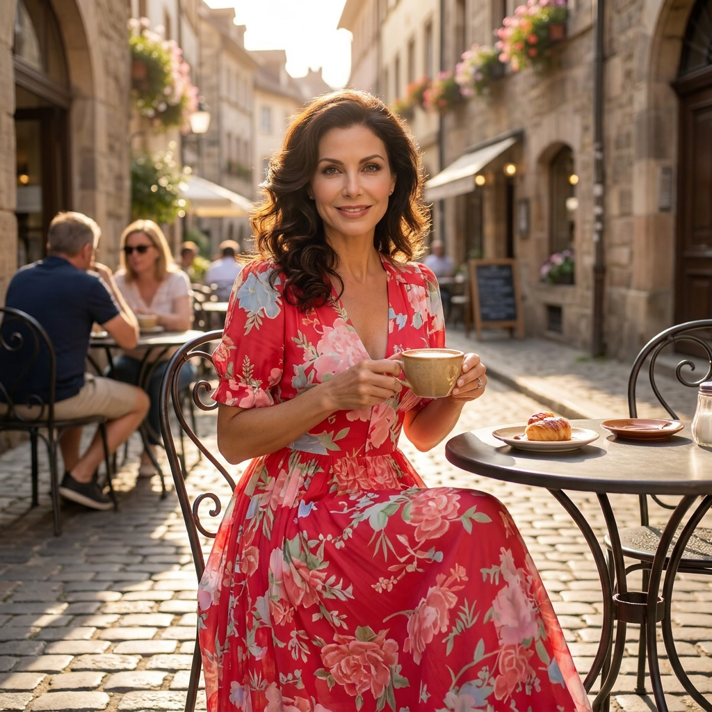 Minelda | Floral V-Neck Dress