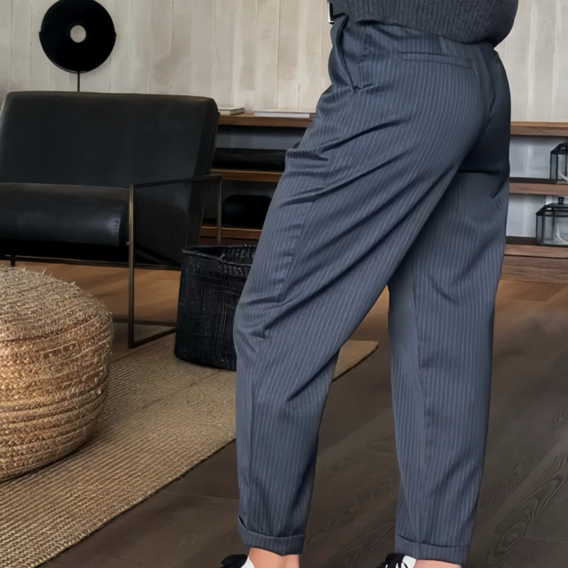 Vivienne | Pinstripe Straight Leg Pants
