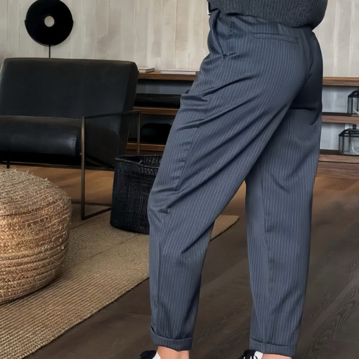 Vivienne | Pinstripe Straight Leg Pants