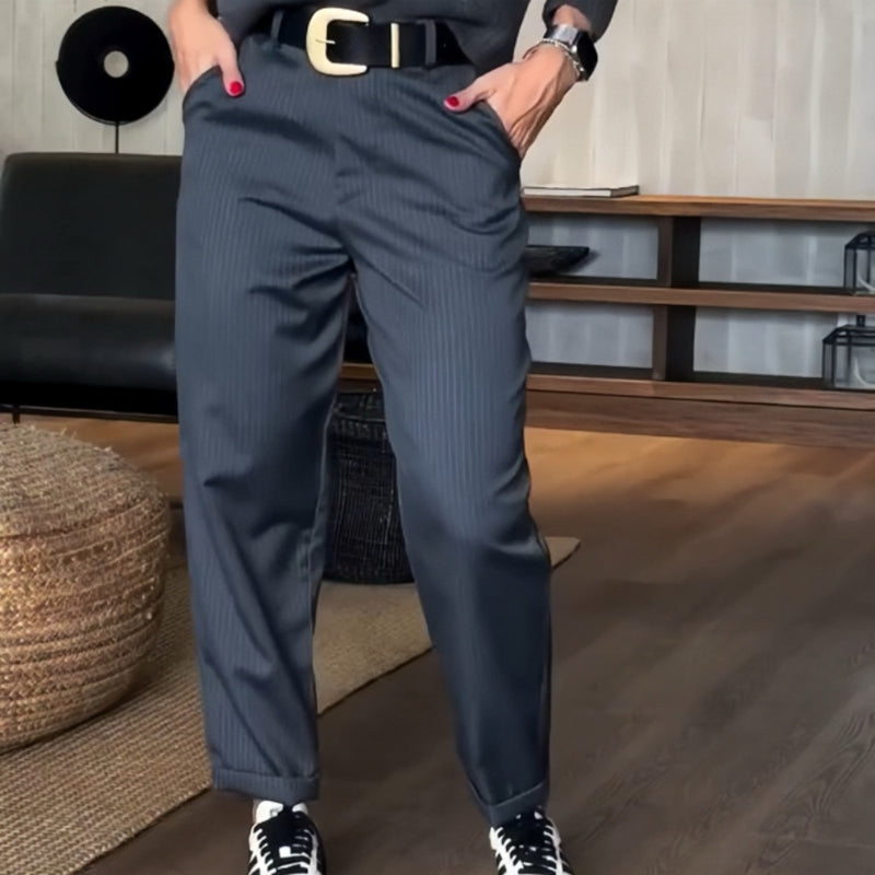 Vivienne | Pinstripe Straight Leg Pants