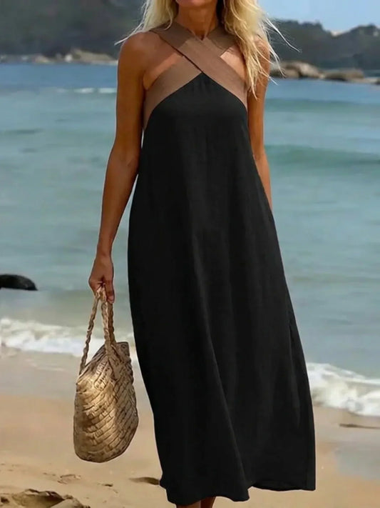 Quirine™ | Wrap-Front Maxi Dress